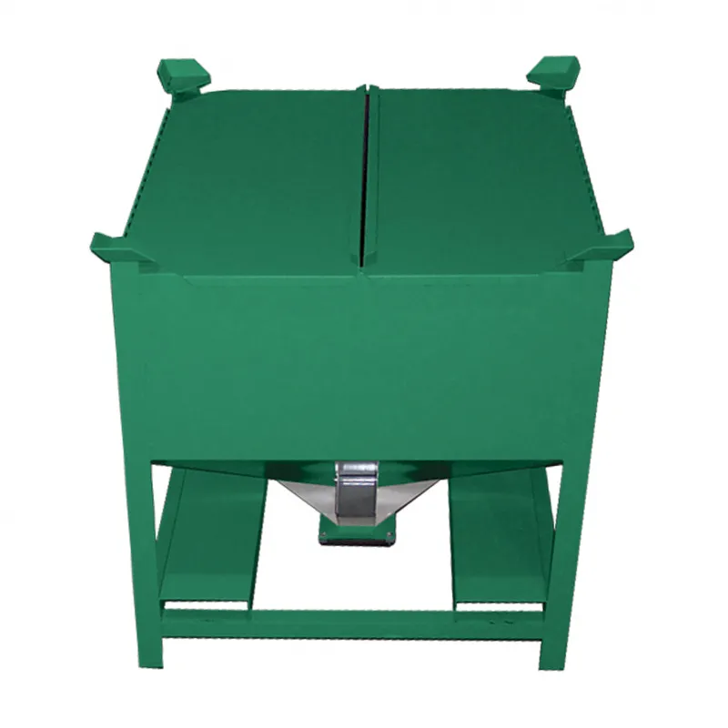IMS Company - Hopper Cover, 2-Piece Lid with Piano Hinge, Bolted onto Mobile Storage Hopper, Installed During Fabrication. 10790